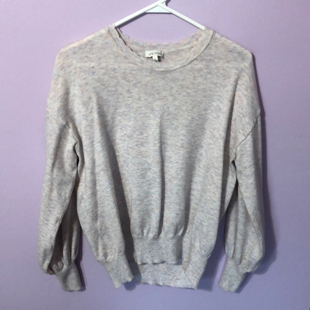 Ella Moss Pastel Patterned Crewneck Sweater